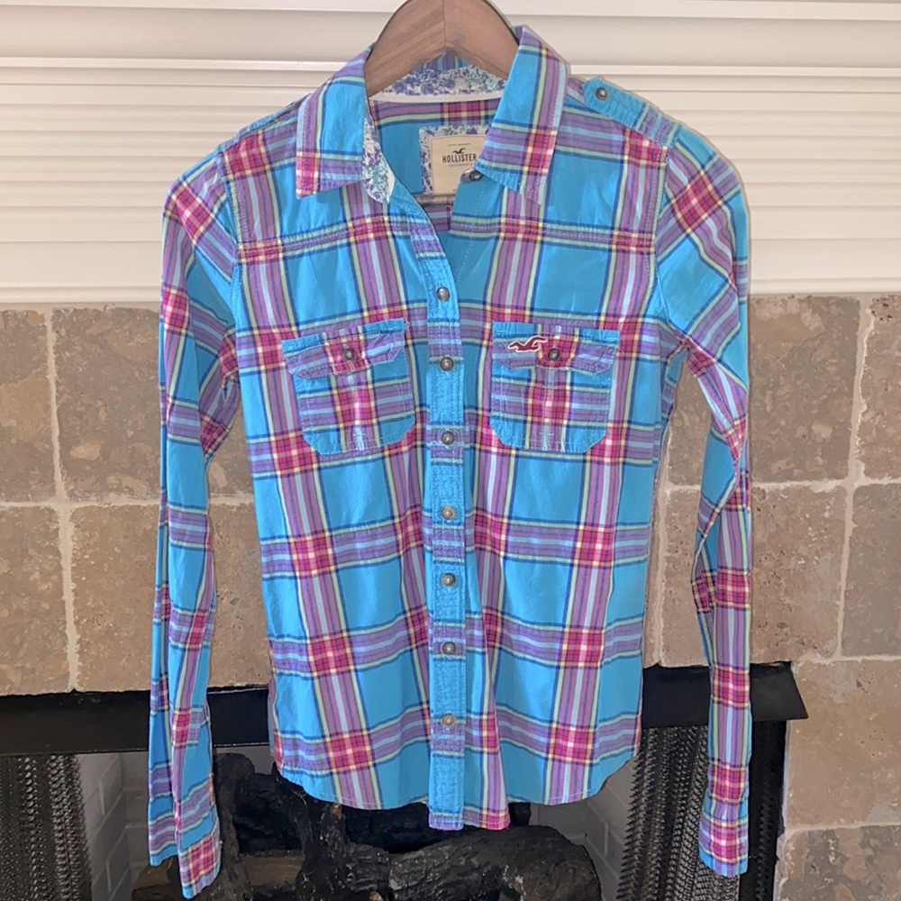 Hollister plaid button down